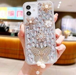 Rhinestone Decor Phone Case Compatible With iPhone 14 pro